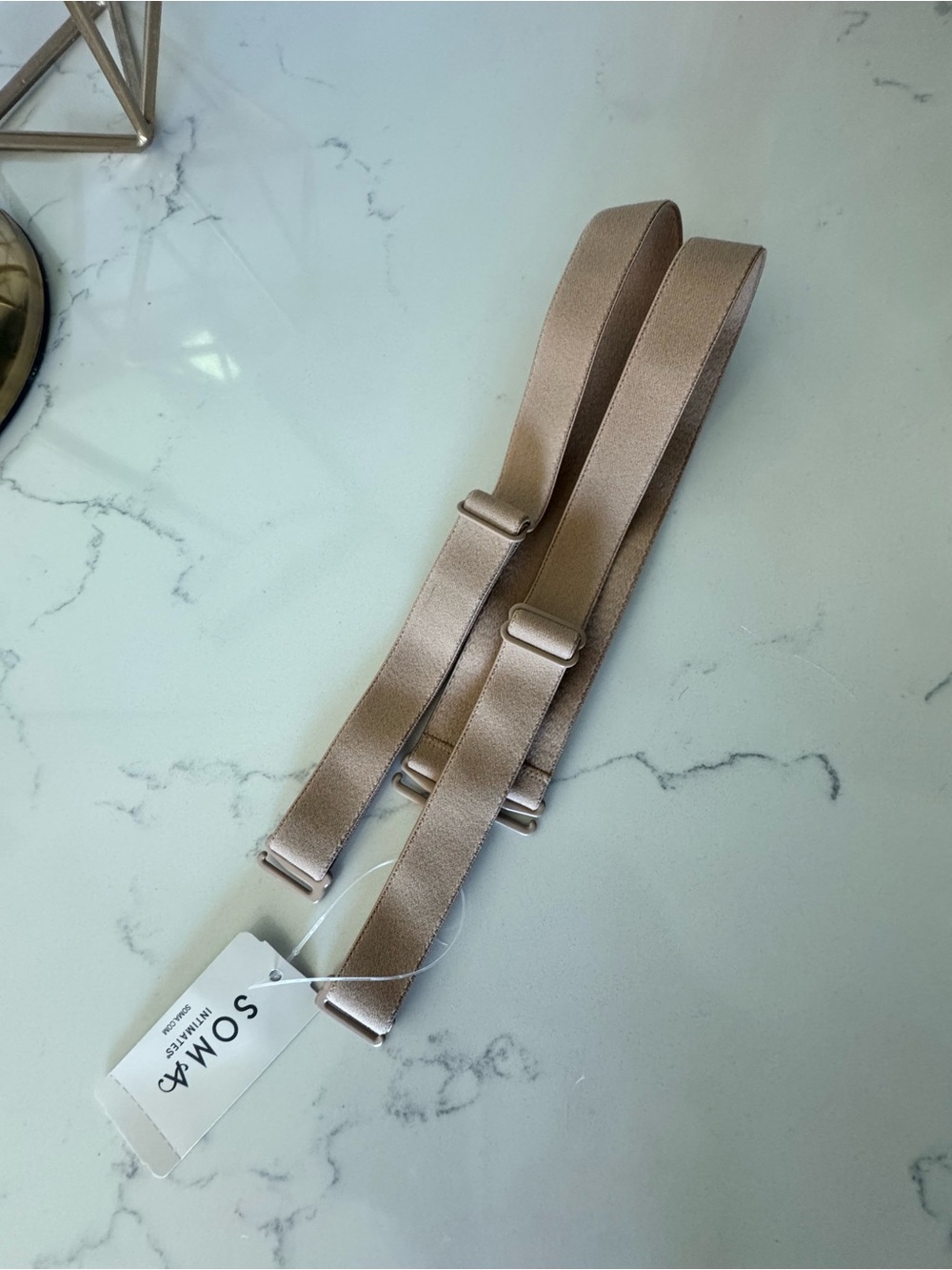 Satin Bra Straps in Nude (Warm Amber)